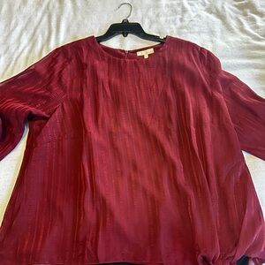 Elegant Burgundy Women's Top